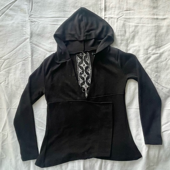 Kensie Other - KENSIE | Girls Black Lace Hooded Sweater